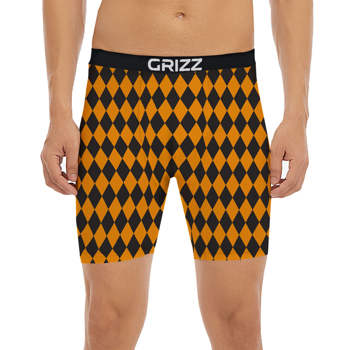 Harlequin Halloween Print Pattern Boxer Briefs-grizzshop