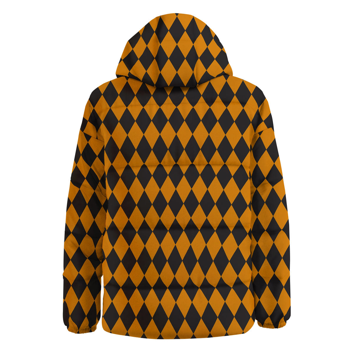 Harlequin Halloween Print Pattern Down Jacket-grizzshop