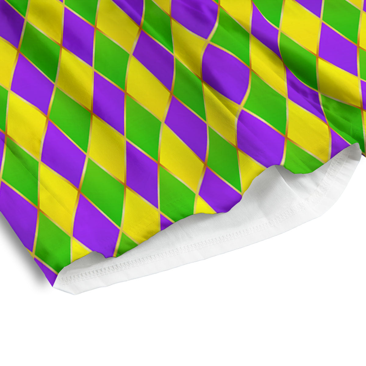 Harlequin Mardi Gras Print Pattern Men's Athletic Shorts