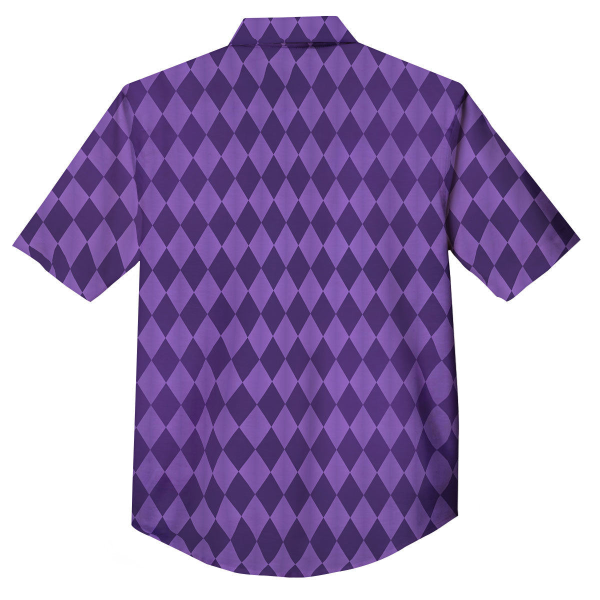 Harlequin Purple Print Pattern Button Up Shirt-grizzshop