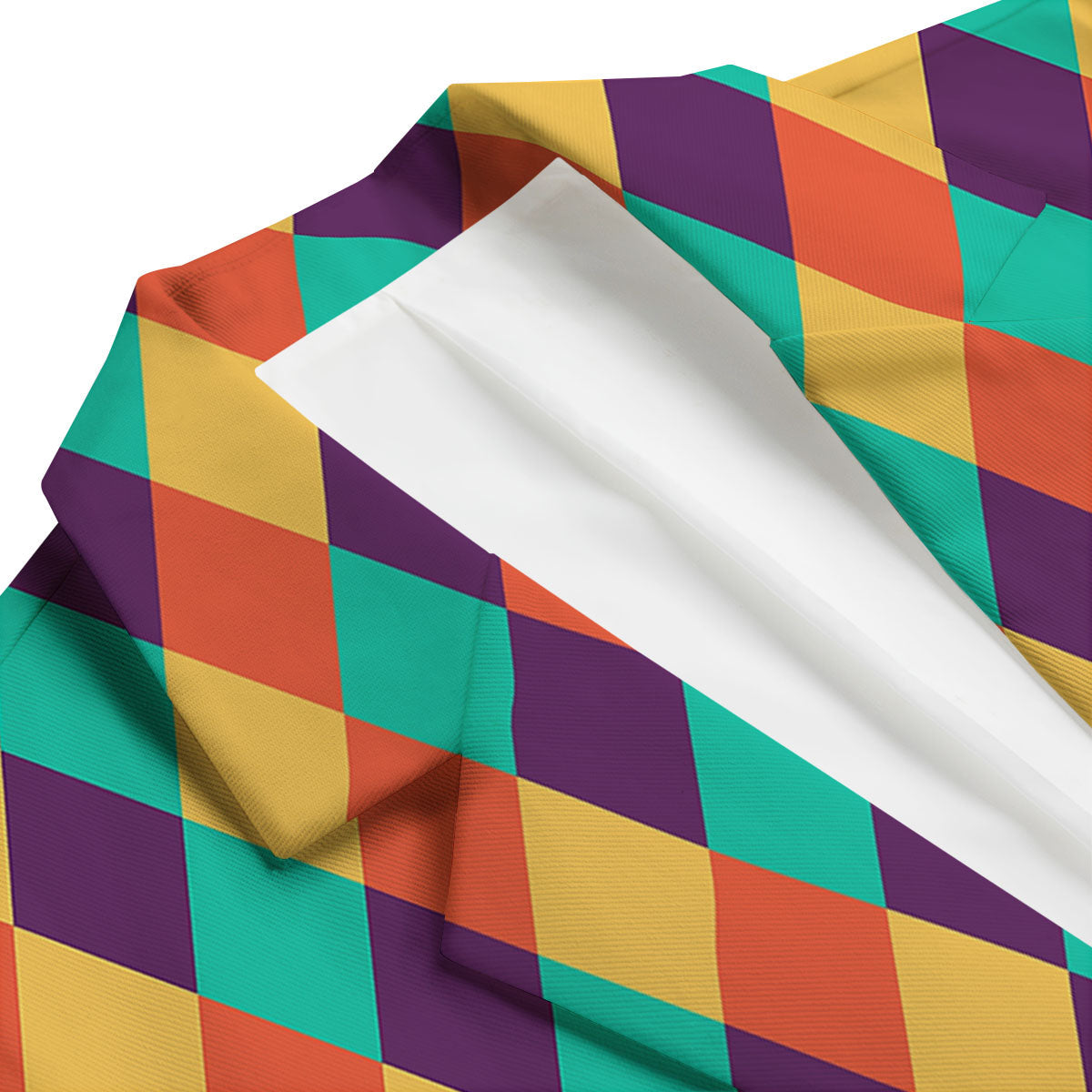 Harlequin Retro Print Pattern Men's Blazer-grizzshop