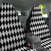 Harlequin White And Black Print Pattern Car Seat Covers-grizzshop