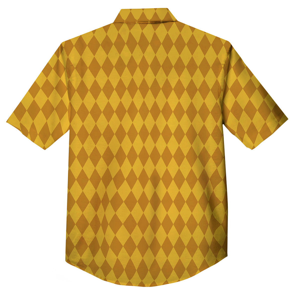 Harlequin Yellow Print Pattern Button Up Shirt-grizzshop