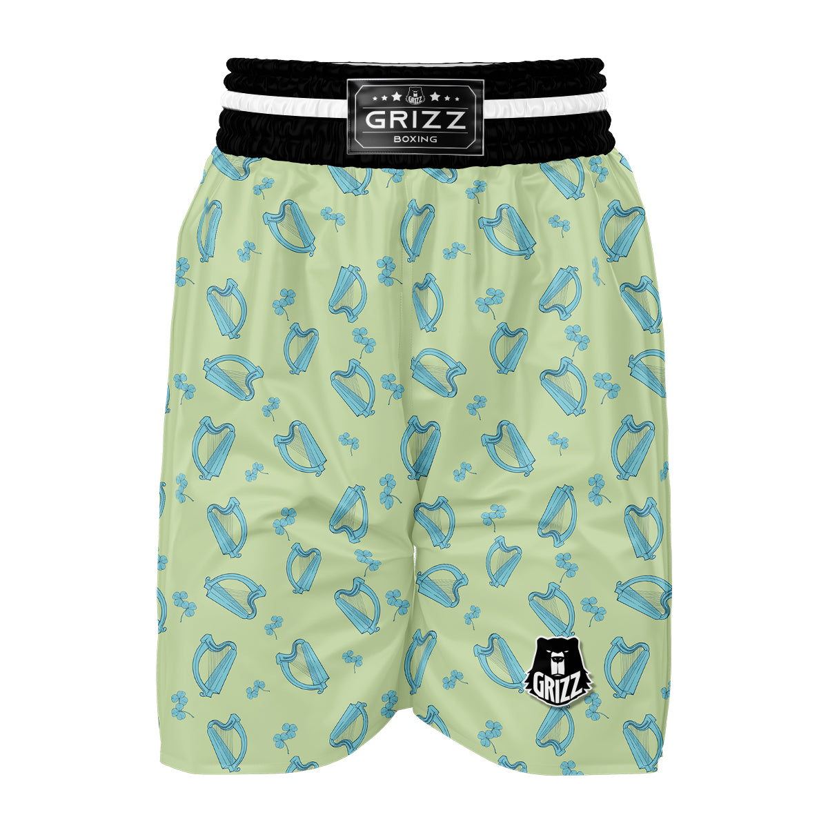 Harp Vintagecolor Print Pattern Boxing Shorts-grizzshop