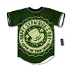 Hat And St. Patrick's Day Clover Print Baseball Jersey-grizzshop