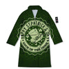 Hat And St. Patrick's Day Clover Print Bathrobe-grizzshop