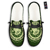 Hat And St. Patrick's Day Clover Print Black Loafers-grizzshop