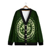 Hat And St. Patrick's Day Clover Print Cardigan-grizzshop