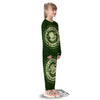 Hat And St. Patrick's Day Clover Print Kid's Pajamas-grizzshop