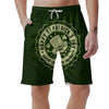 Hat And St. Patrick's Day Clover Print Men's Shorts-grizzshop