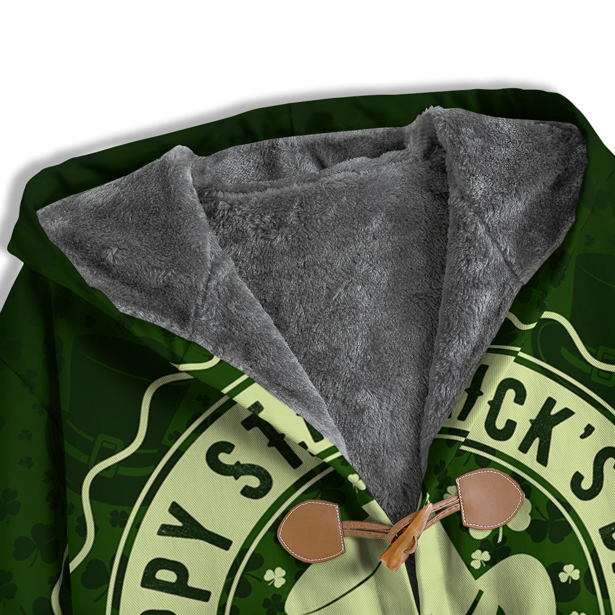 Hat And St. Patrick's Day Clover Print Men's Windbreaker Jacket-grizzshop