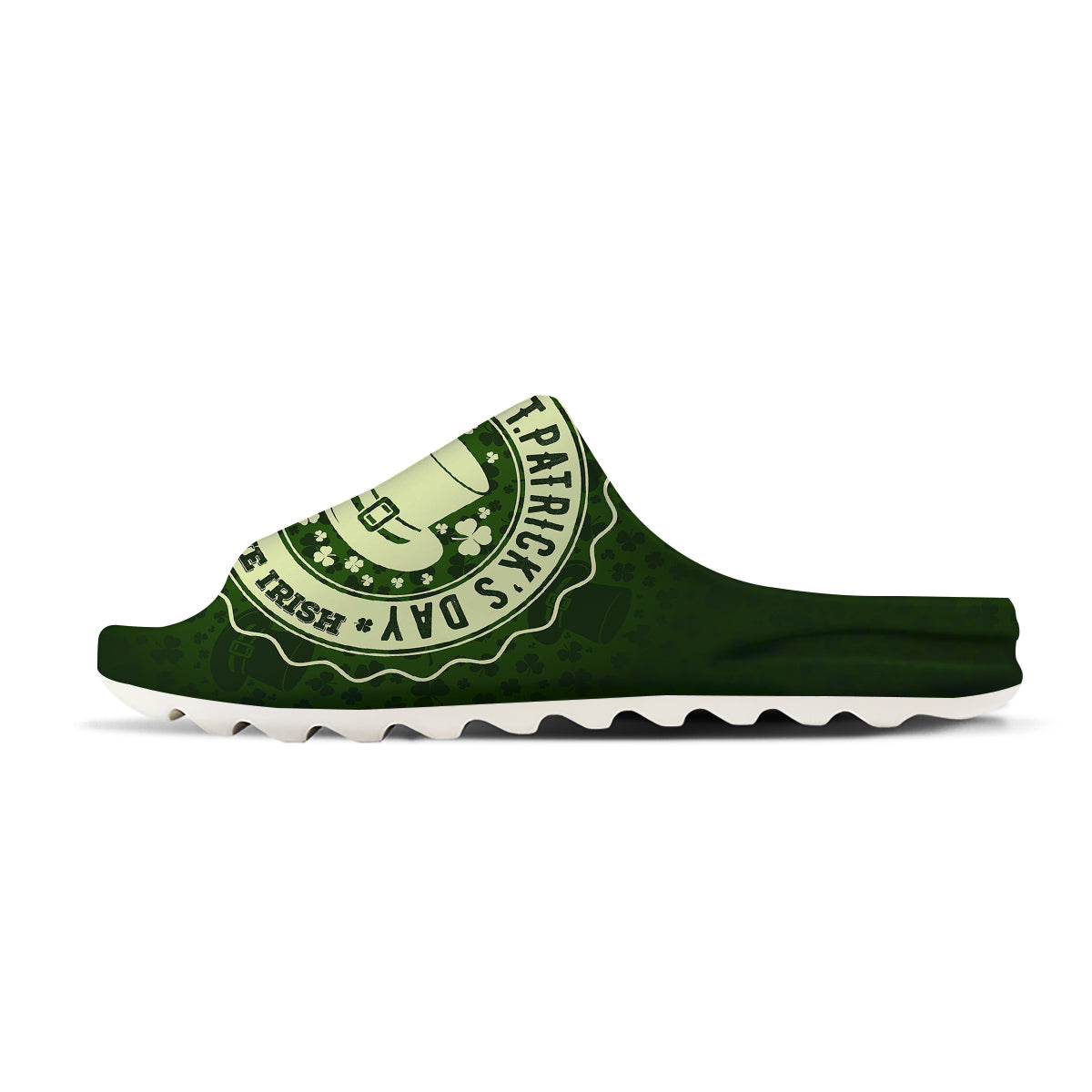 Hat And St. Patrick's Day Clover Print Sandals-grizzshop