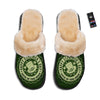 Hat And St. Patrick's Day Clover Print Slippers-grizzshop