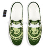 Hat And St. Patrick's Day Clover Print White Loafers-grizzshop