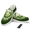 Hat And St. Patrick's Day Clover Print White Loafers-grizzshop