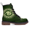 Hat And St. Patrick's Day Clover Print Work Boots-grizzshop