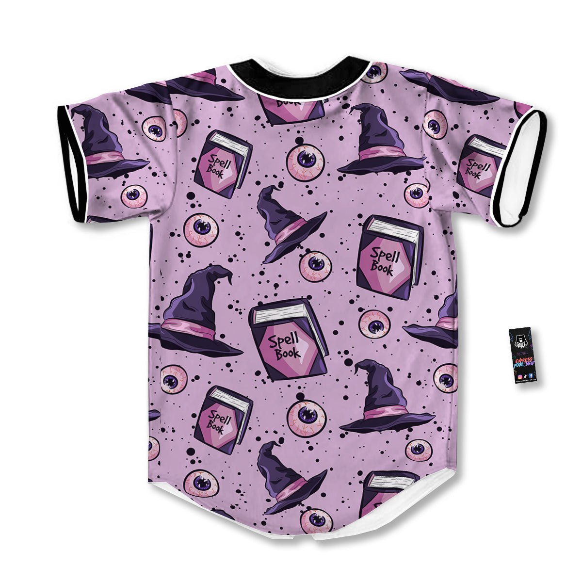 Hat Wizard Print Pattern Baseball Jersey-grizzshop