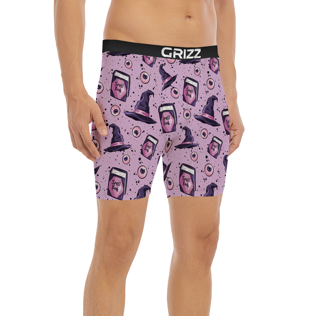 Hat Wizard Print Pattern Boxer Briefs-grizzshop