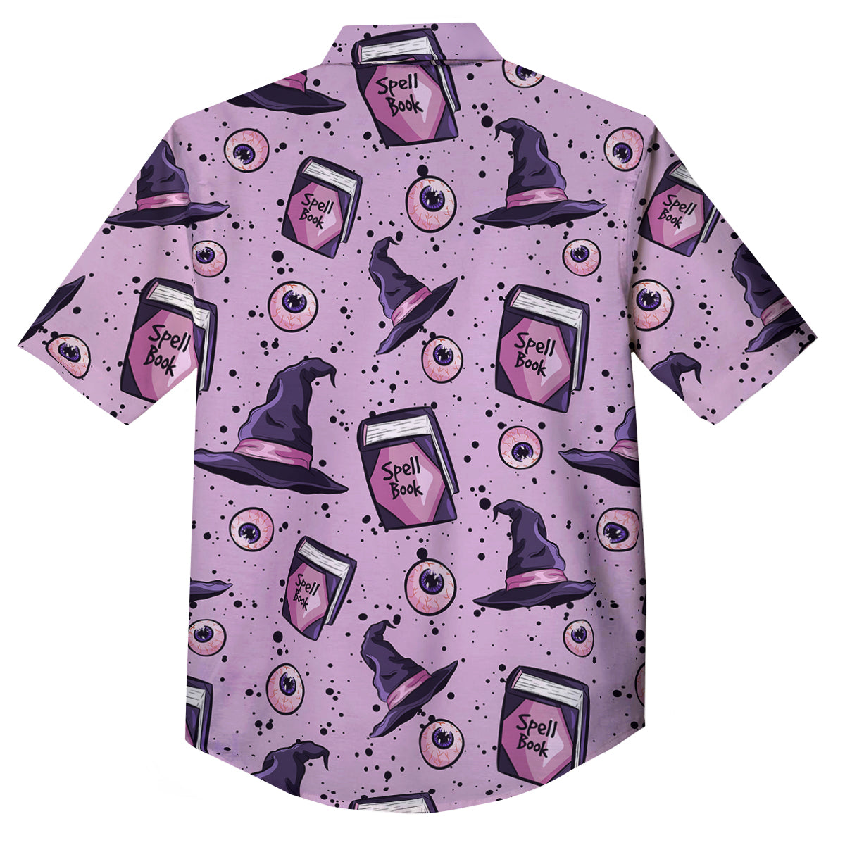 Hat Wizard Print Pattern Button Up Shirt-grizzshop