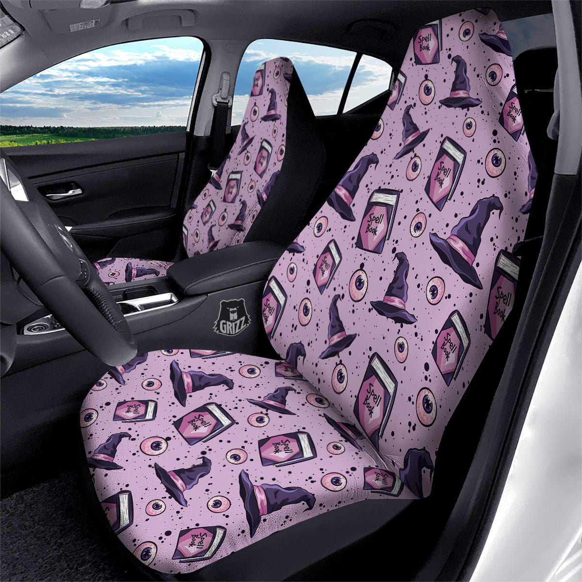Hat Wizard Print Pattern Car Seat Covers-grizzshop