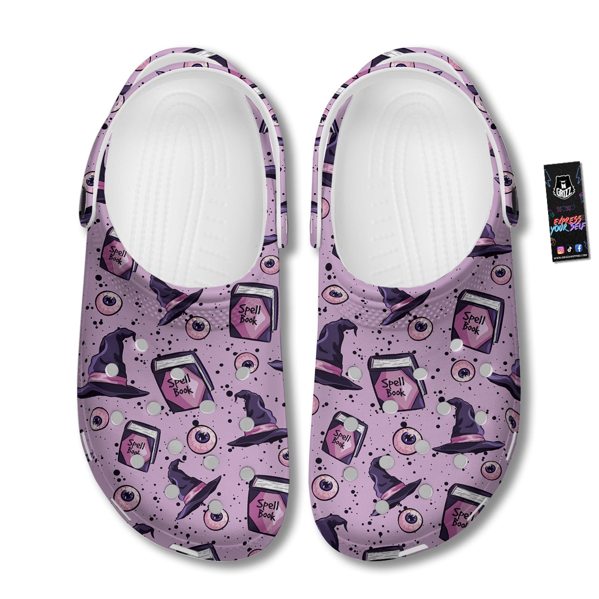 Hat Wizard Print Pattern Clog-grizzshop