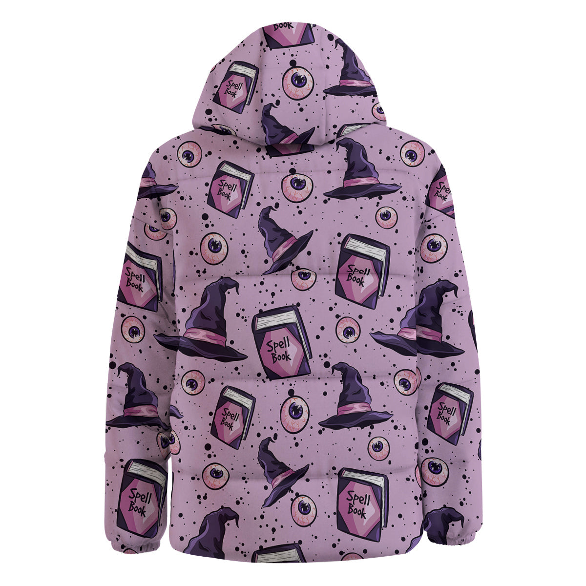 Hat Wizard Print Pattern Down Jacket-grizzshop