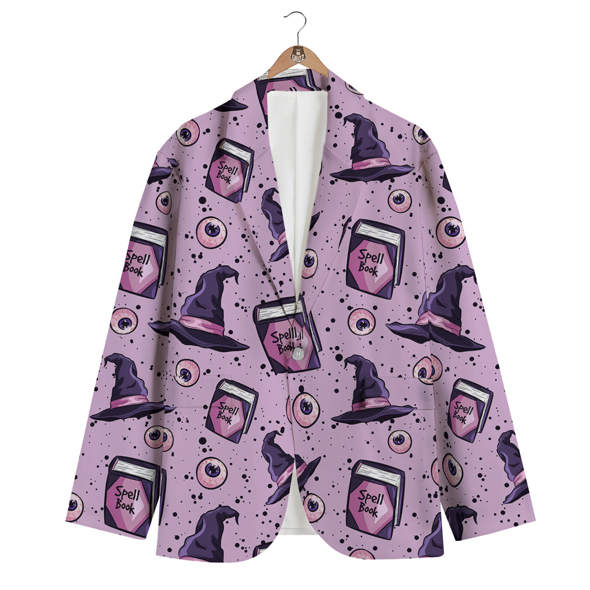 Hat Wizard Print Pattern Men's Blazer-grizzshop