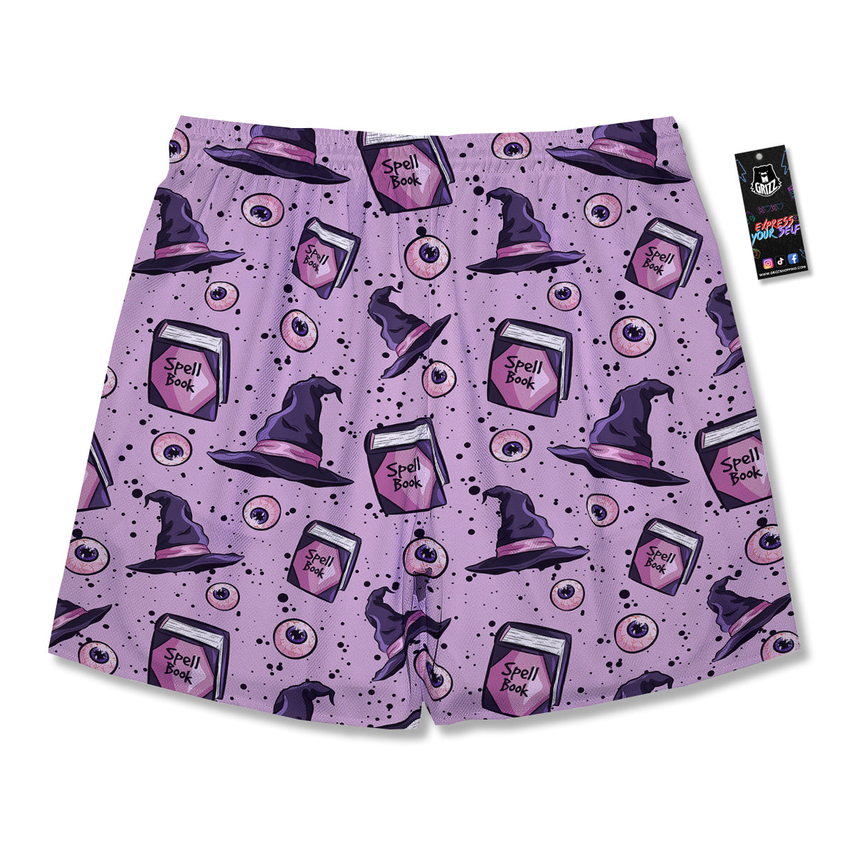 Hat Wizard Print Pattern Men's Running Shorts-grizzshop