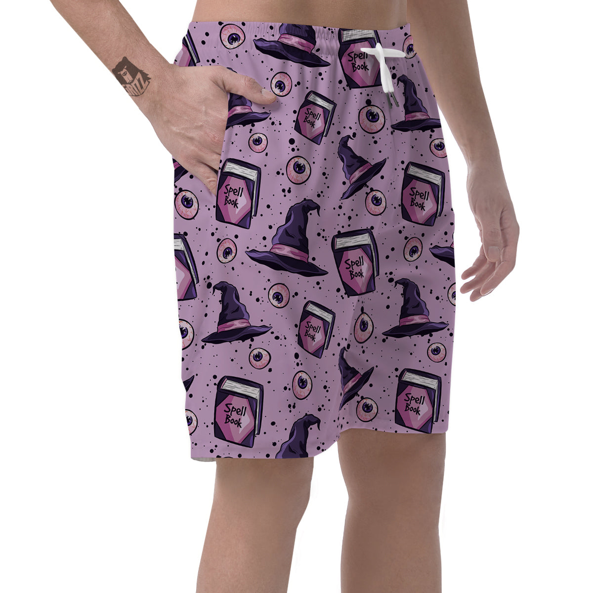 Hat Wizard Print Pattern Men's Shorts-grizzshop