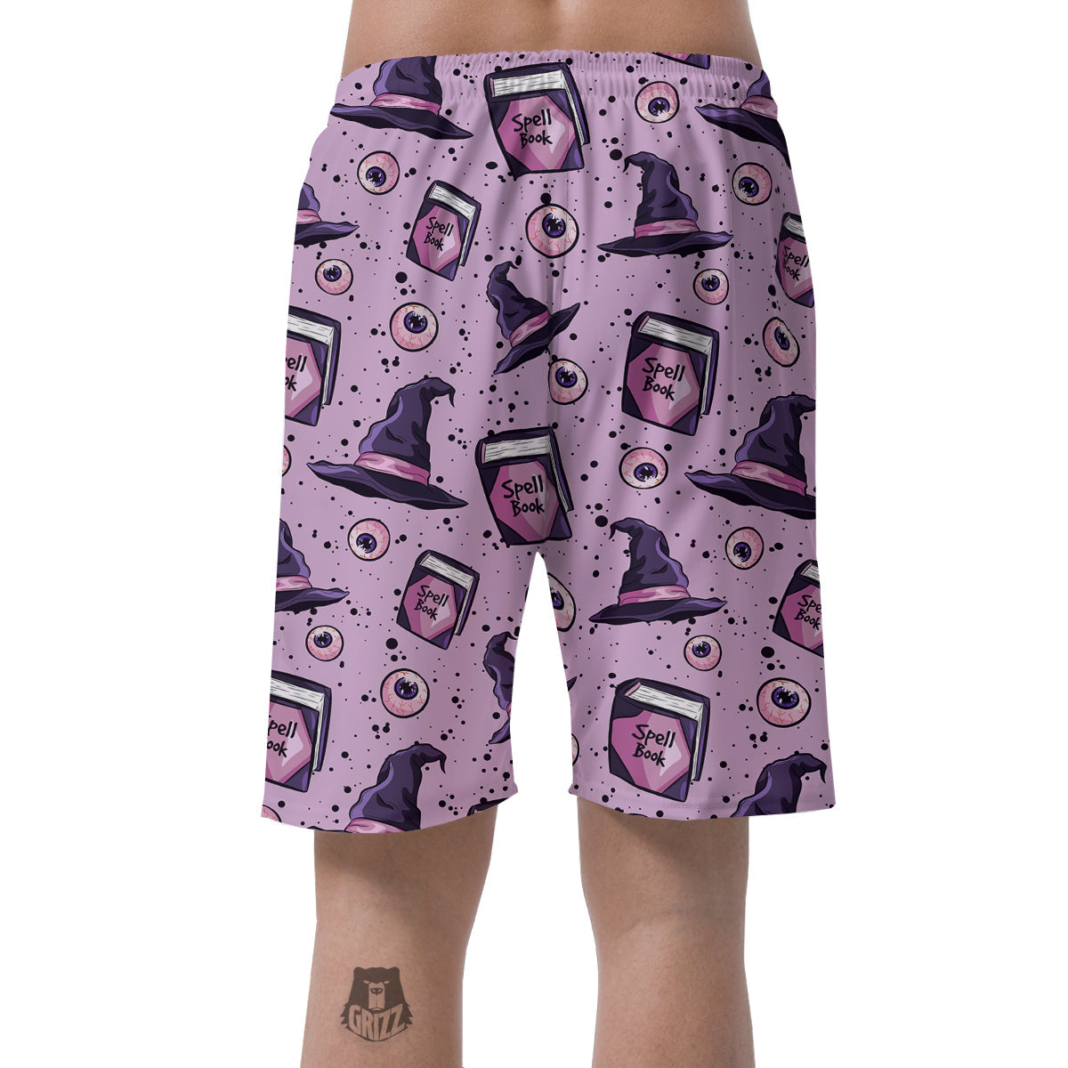 Hat Wizard Print Pattern Men's Shorts-grizzshop