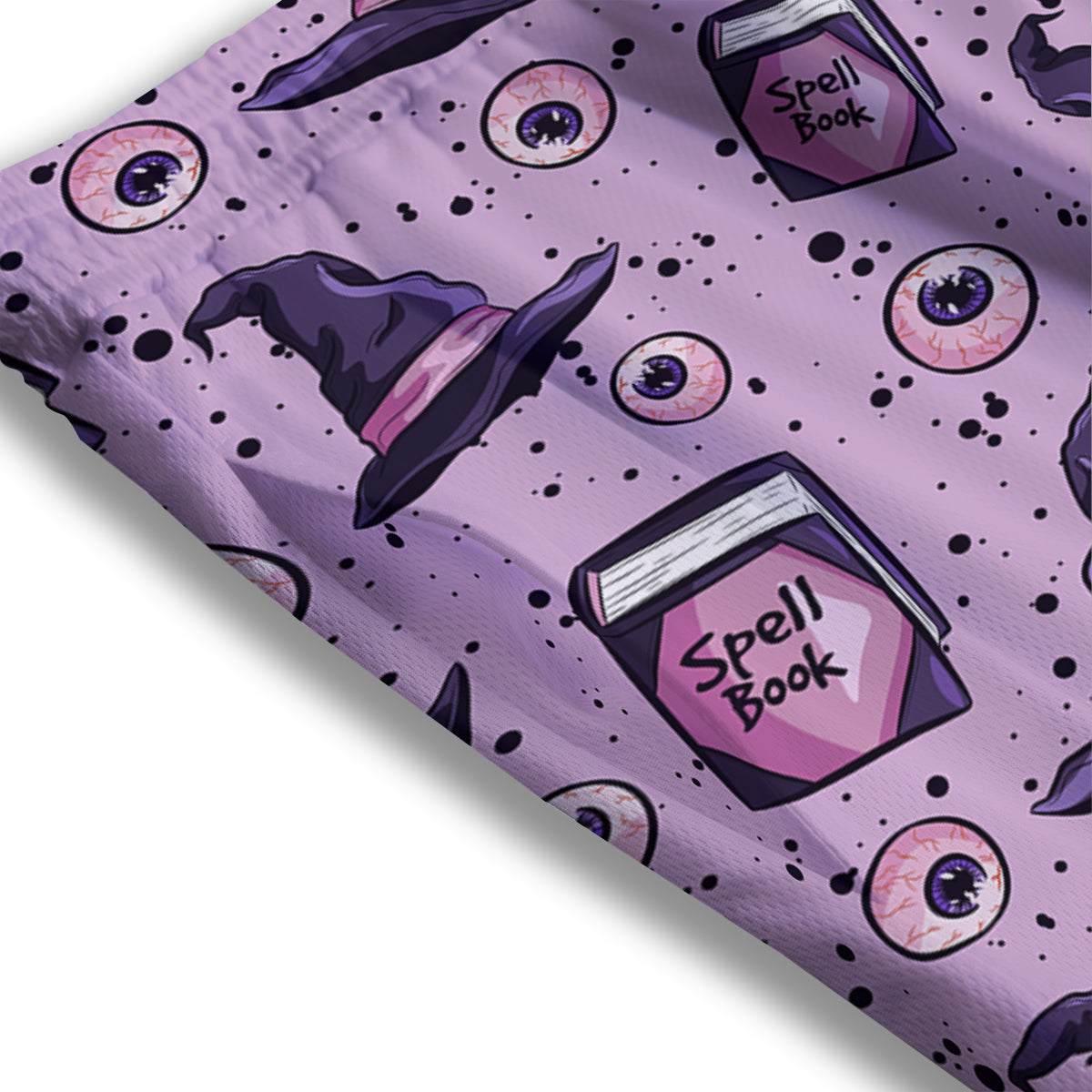 Hat Wizard Print Pattern Mesh Shorts-grizzshop