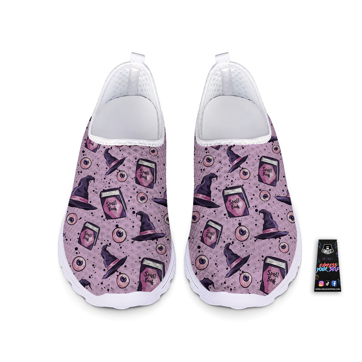 Hat Wizard Print Pattern Nurse Shoes-grizzshop