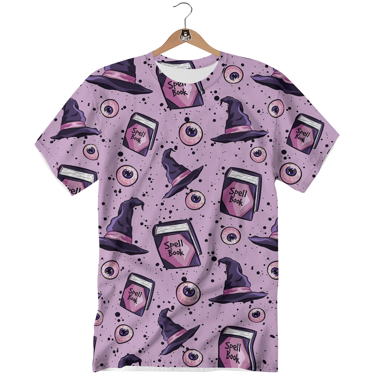 Hat Wizard Print Pattern T-Shirt-grizzshop