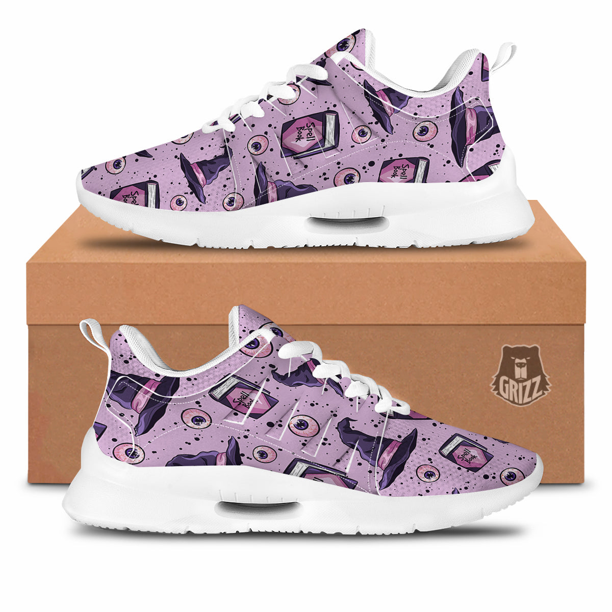 Hat Wizard Print Pattern Tennis Shoes-grizzshop