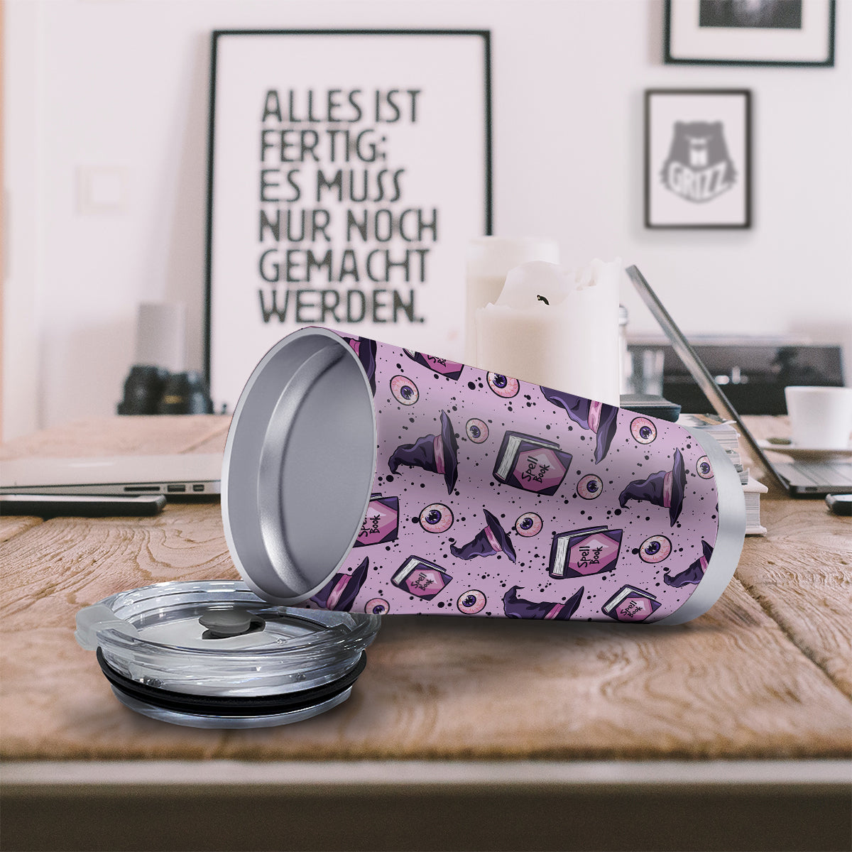 Hat Wizard Print Pattern Tumbler-grizzshop
