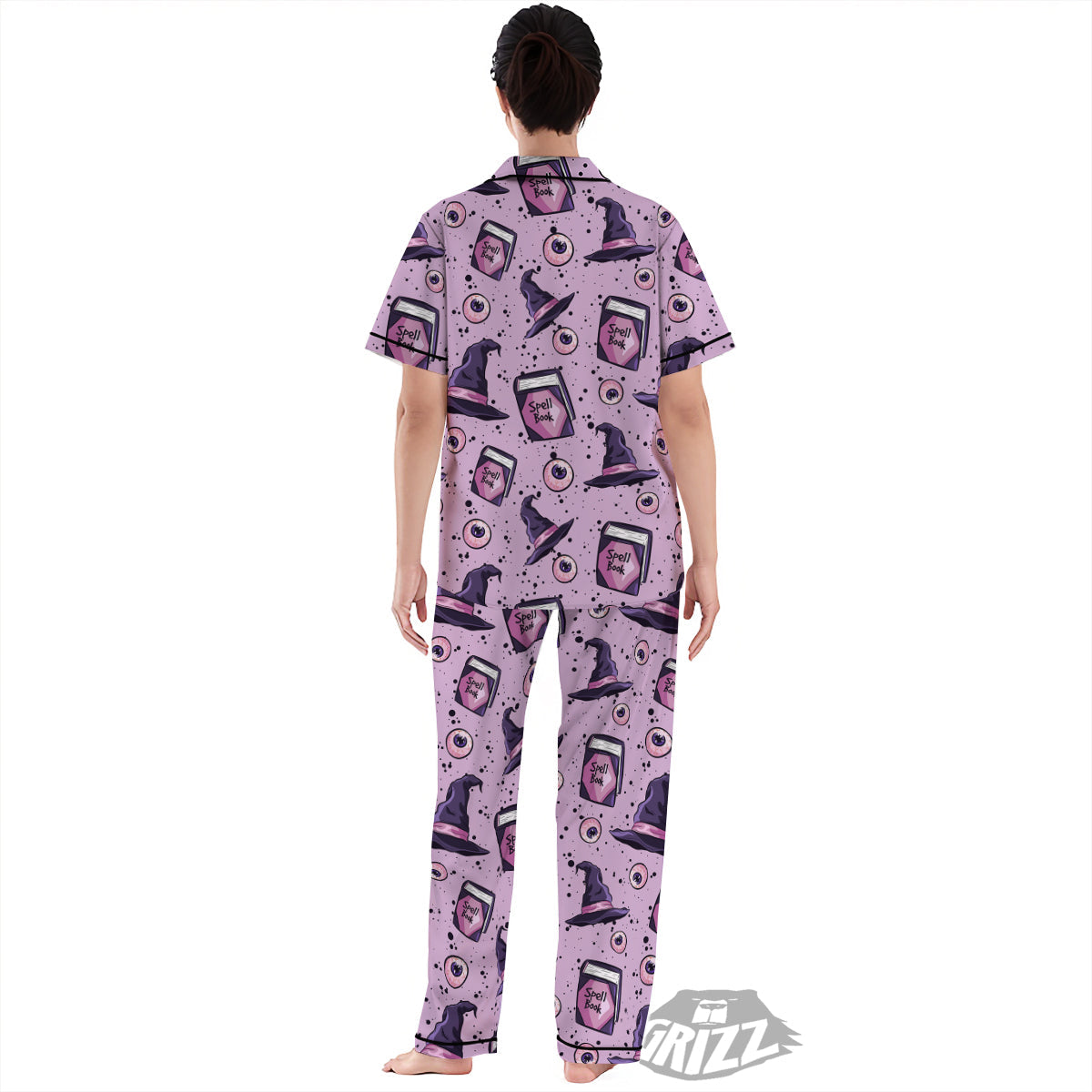 Hat Wizard Print Pattern Women's Pajamas Set-grizzshop