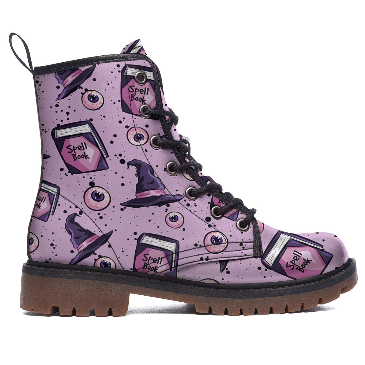 Hat Wizard Print Pattern Work Boots-grizzshop