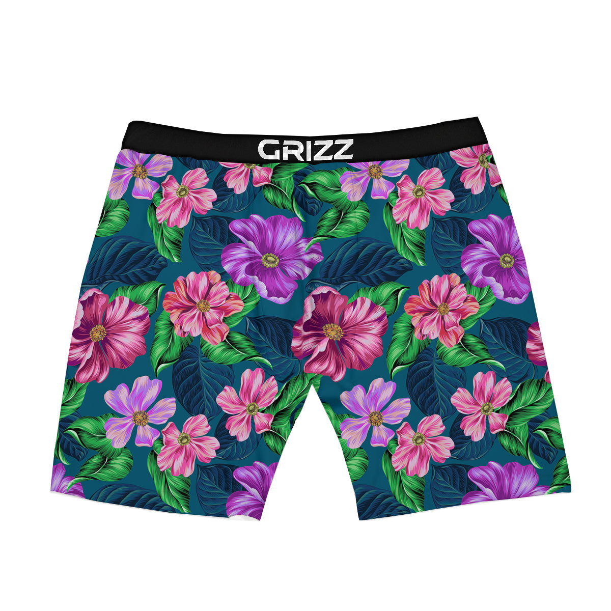 Hawaii Flowers Tropical Print Pattern Boxer Briefs-grizzshop