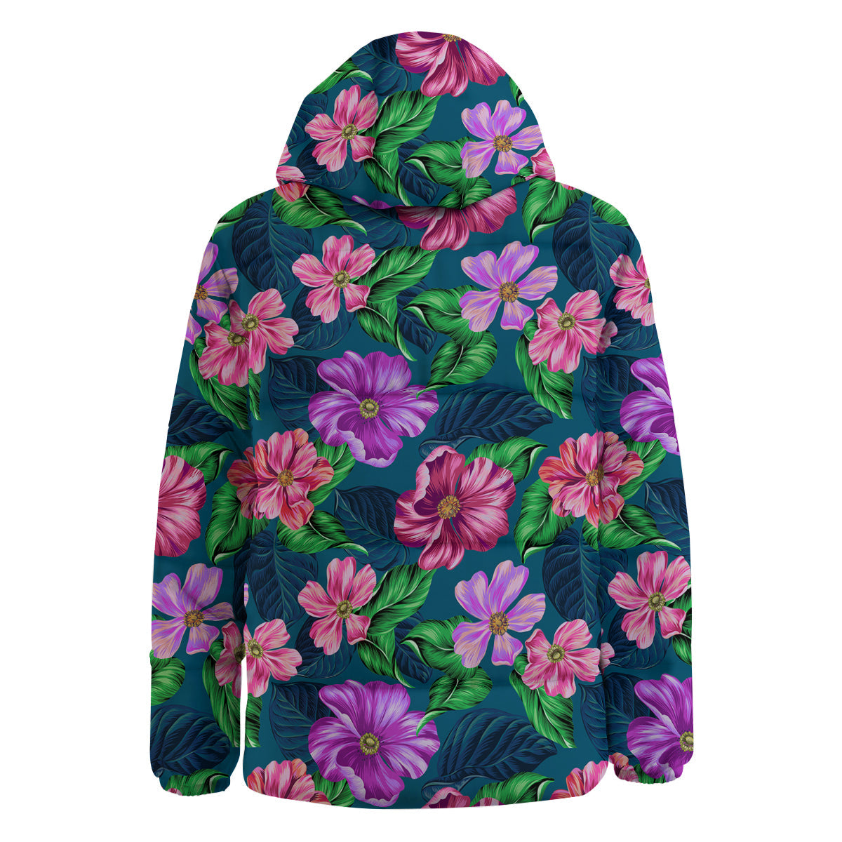 Hawaii Flowers Tropical Print Pattern Down Jacket-grizzshop
