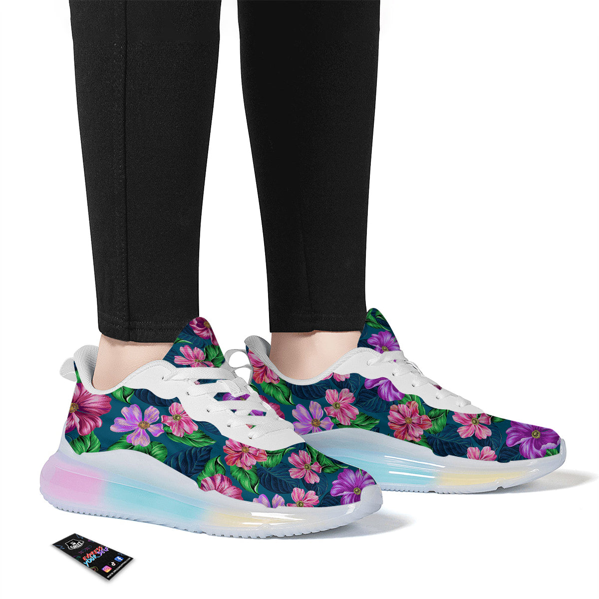 Hawaii Flowers Tropical Print Pattern Running Sneakers-grizzshop