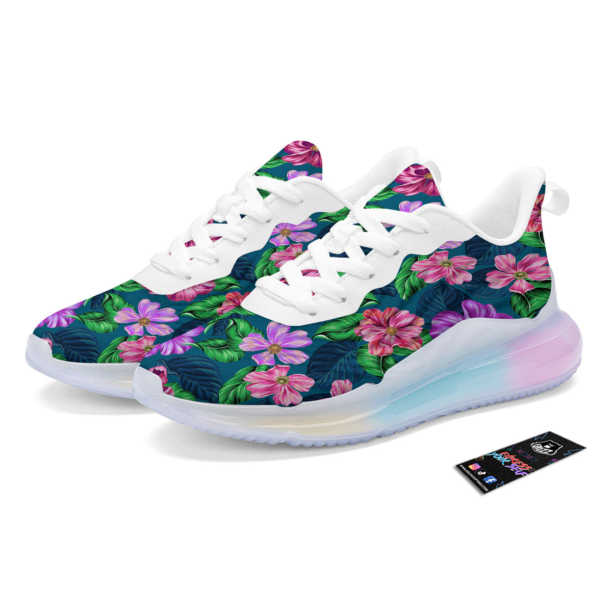 Hawaii Flowers Tropical Print Pattern Running Sneakers-grizzshop