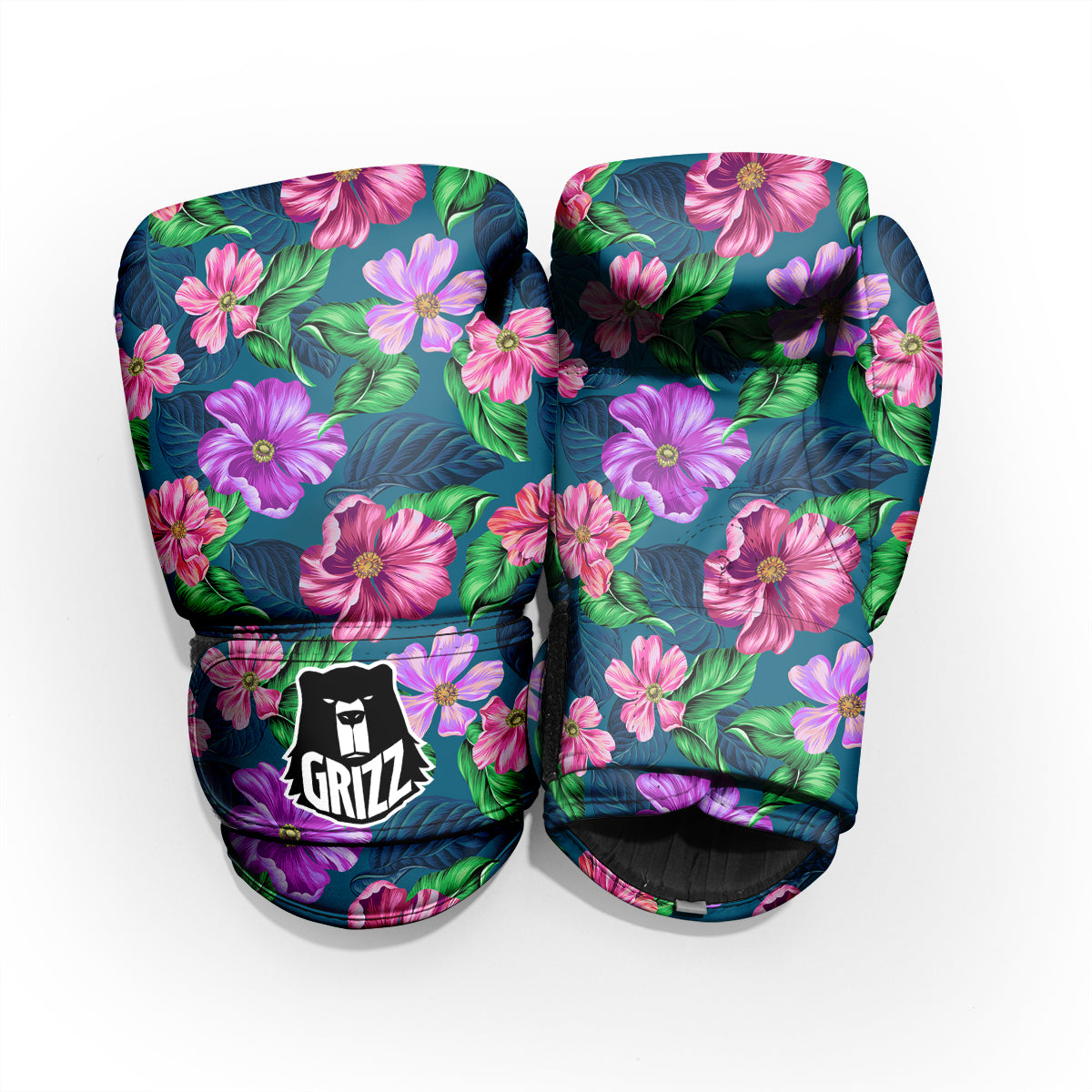 Hawaii Flowers Tropical Print Pattern Sparring Gloves-grizzshop