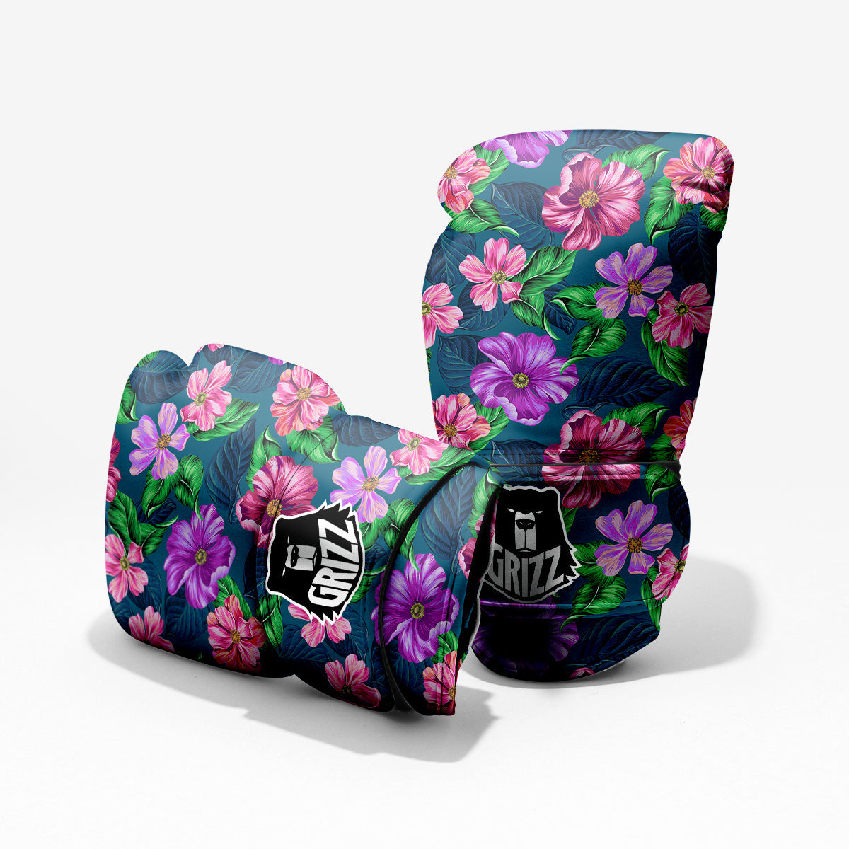 Hawaii Flowers Tropical Print Pattern Sparring Gloves-grizzshop