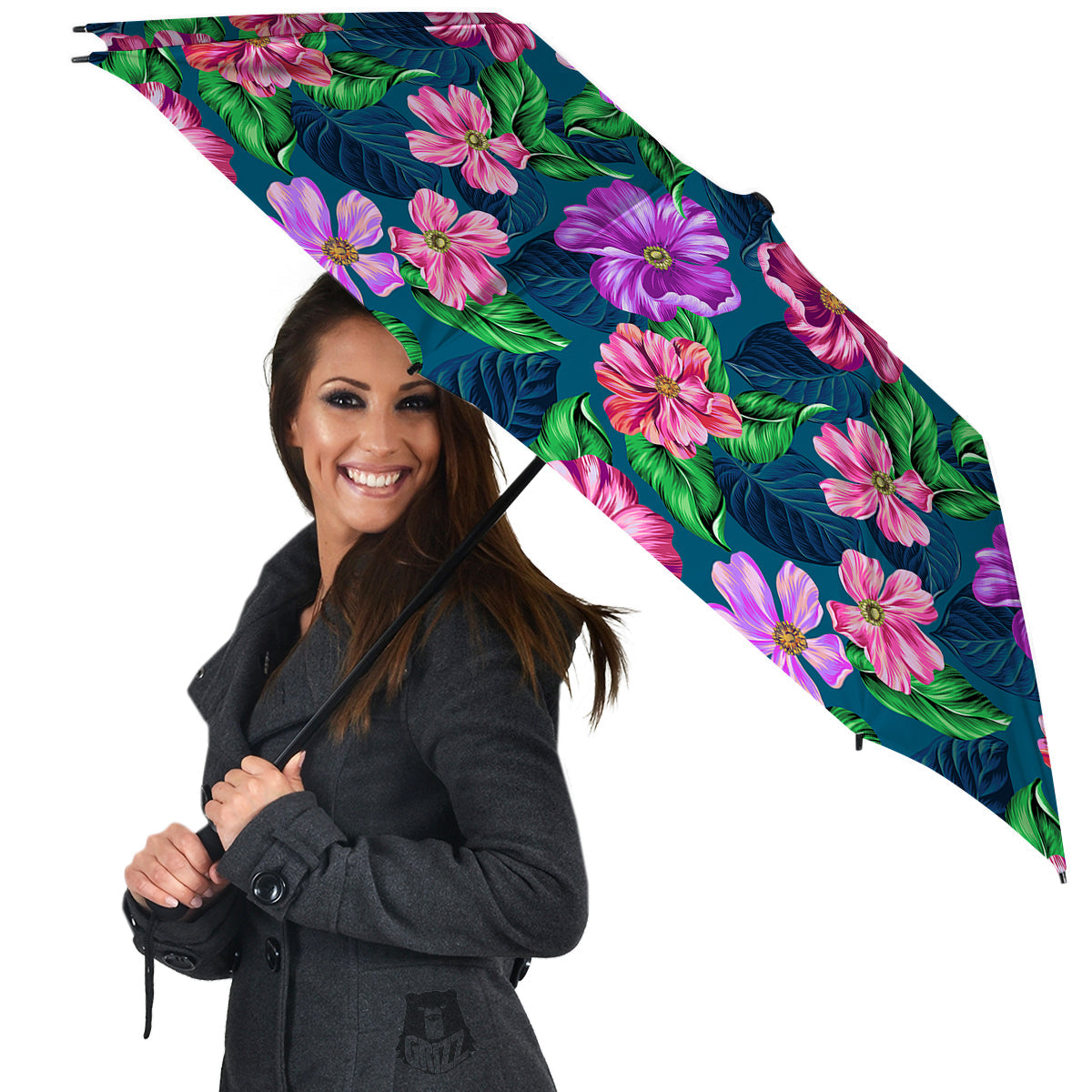 Hawaii Flowers Tropical Print Pattern Umbrella-grizzshop