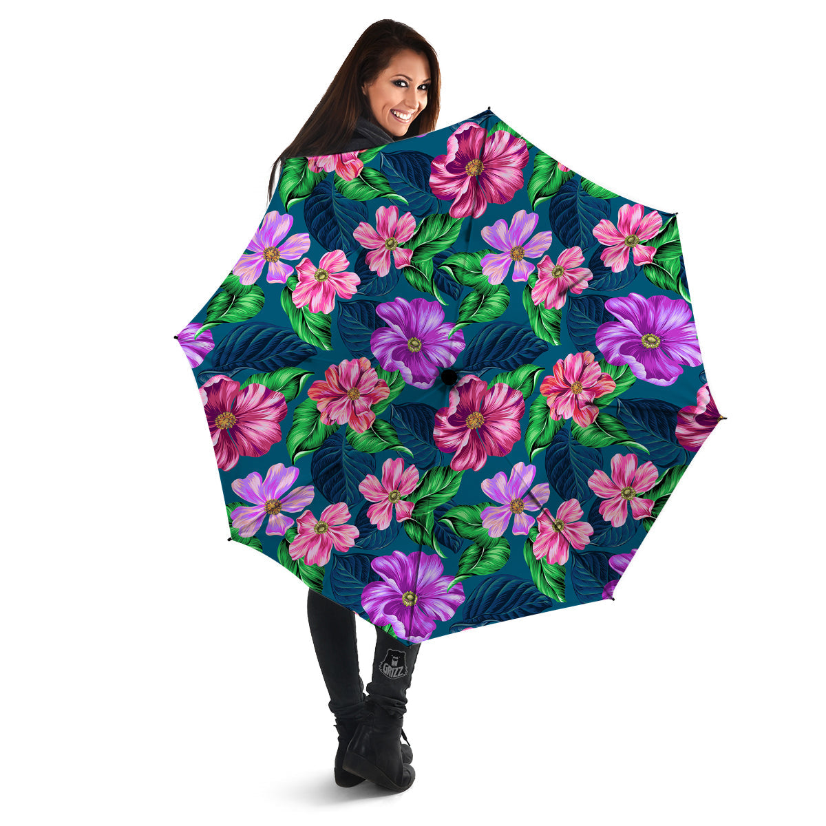 Hawaii Flowers Tropical Print Pattern Umbrella-grizzshop