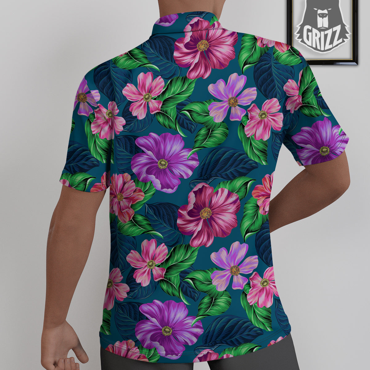 Hawaii Flowers Tropical Print Pattern Untucked Shirts-grizzshop