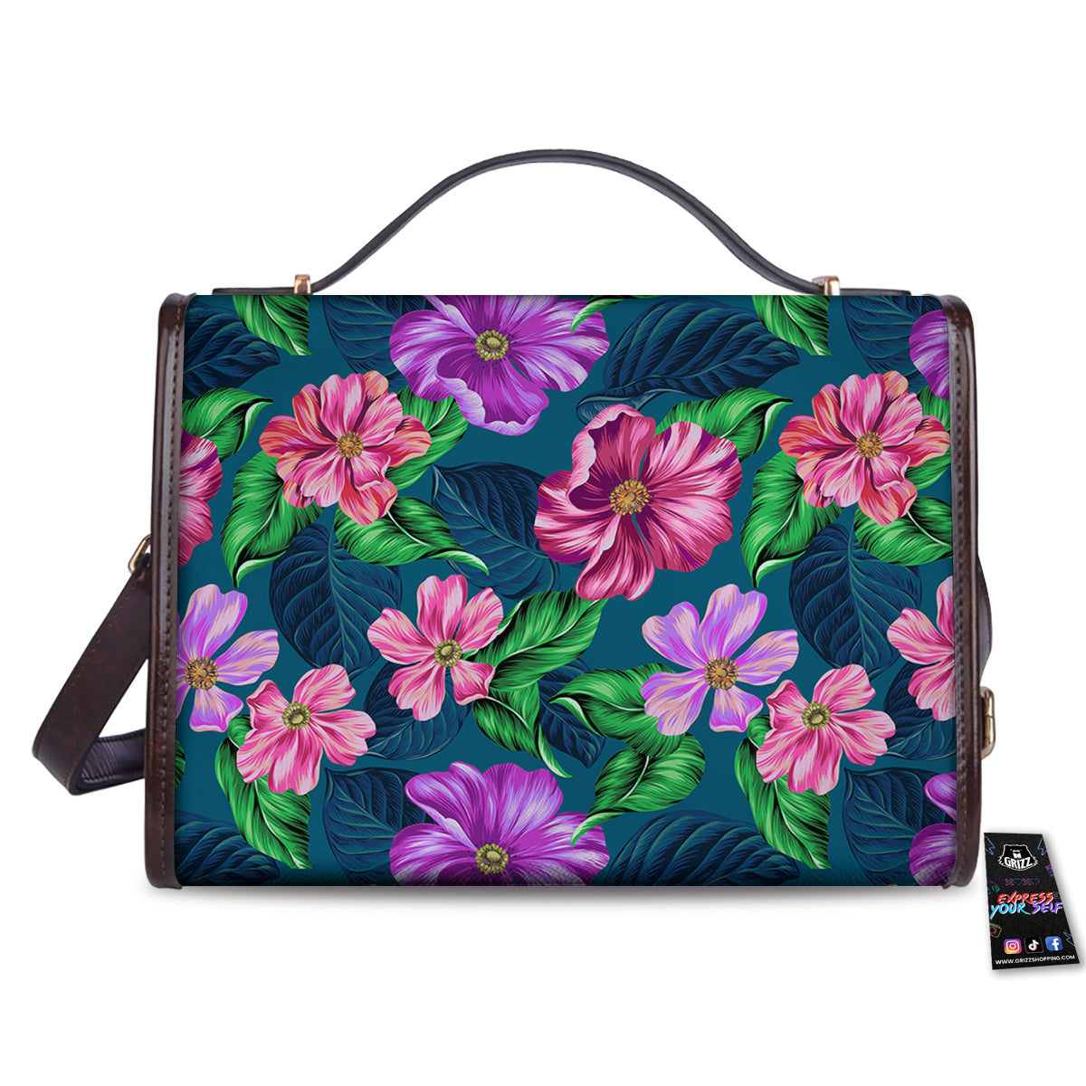 Hawaii Flowers Tropical Print Pattern Women's Satchel Bag-grizzshop