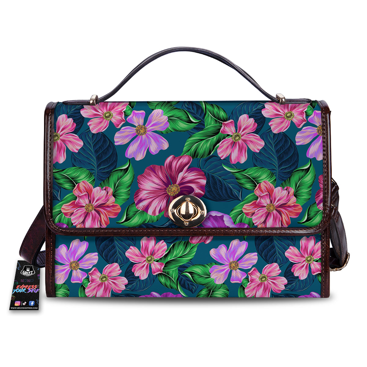 Hawaii Flowers Tropical Print Pattern Women's Satchel Bag-grizzshop