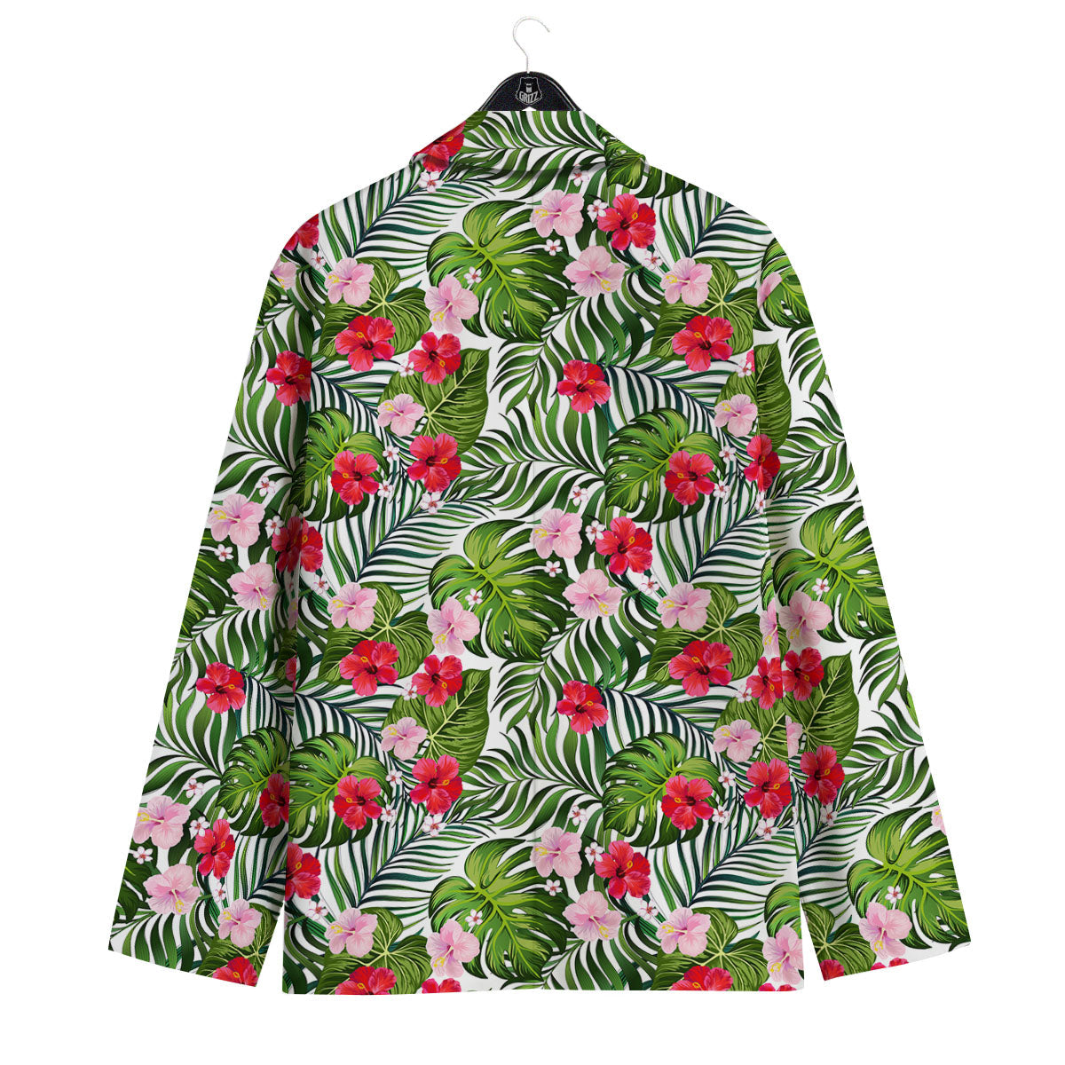 Hawaii Hibiscus Monstera Print Pattern Men's Sport Coat-grizzshop