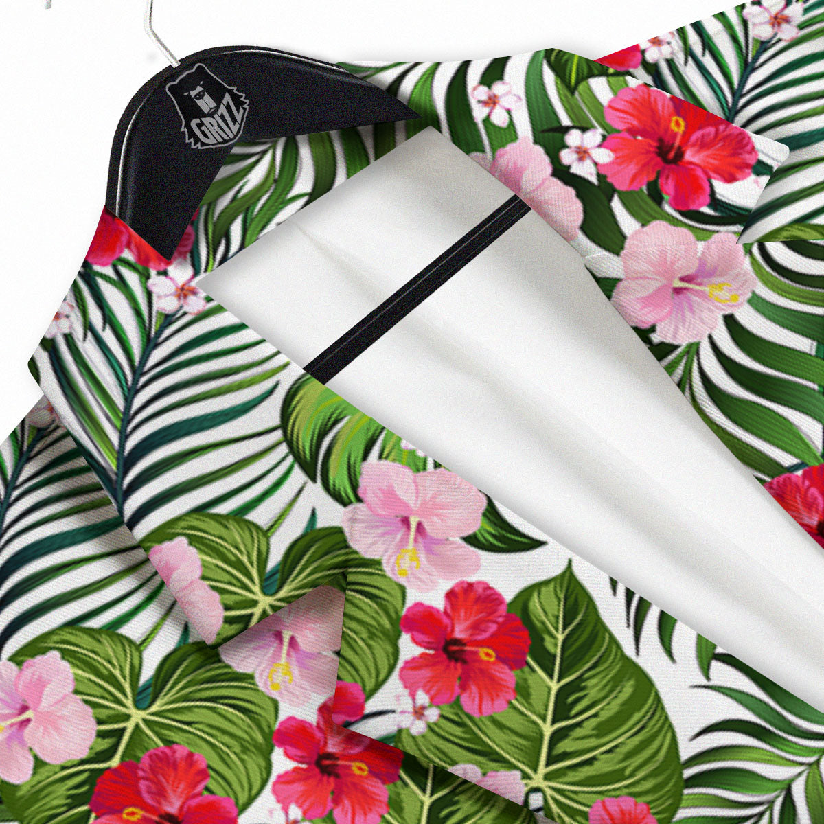 Hawaii Hibiscus Monstera Print Pattern Men's Sport Coat-grizzshop
